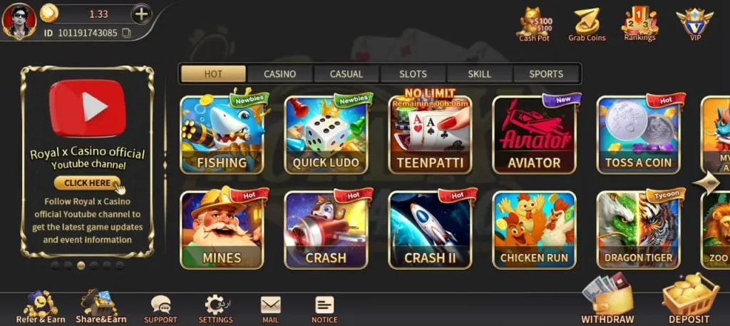 royal-x-casino-game-lobby