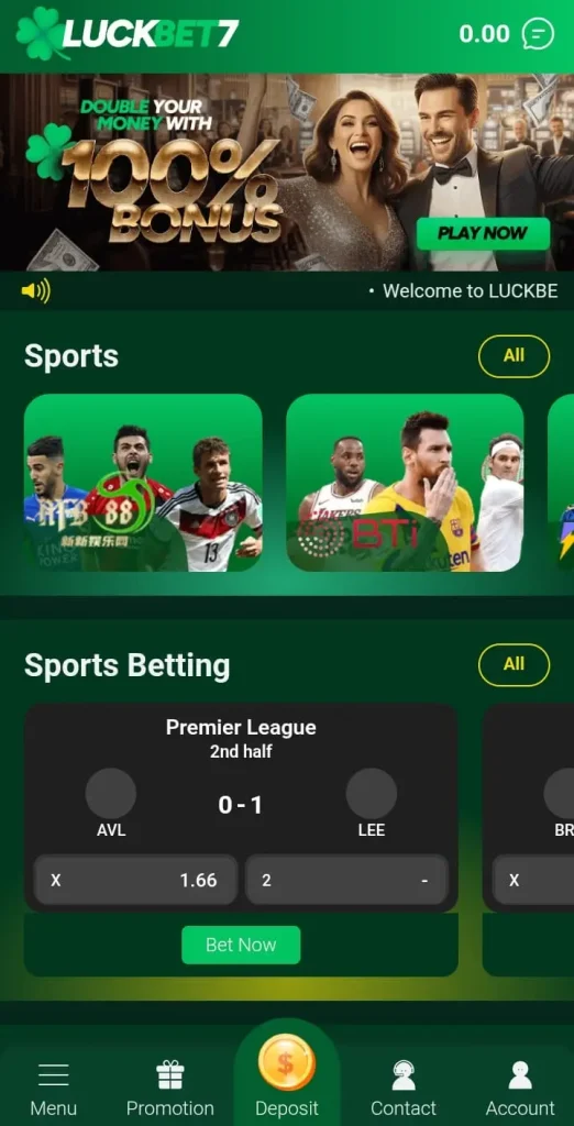 Luckbet7-game-homepage